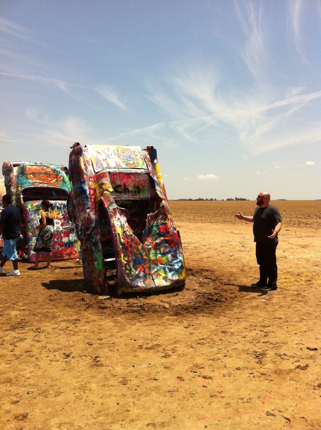 Cadillac Ranch in Amarillo, photographed by the Williams family